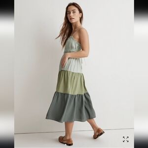 Madewell Sophia Cami Tiered Midi Dress in Colorbock - 00